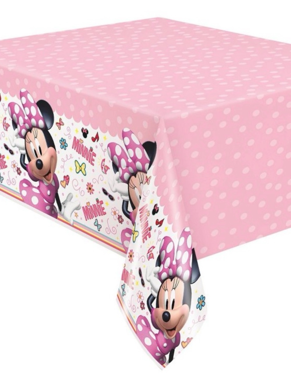 Disney Minnie Mouse Pink Polka Dot Party Tablecover
